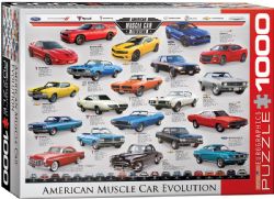 EUROGRAPHICS CASSE-TÊTE 1000 PIÈCES - ÉVOLUTION DU MUSCLE CAR AMÉRICAIN